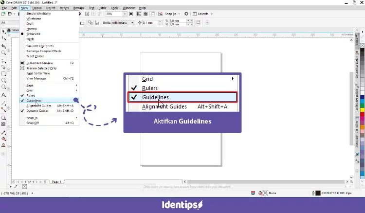 Cara Membuat Guideline Garis Bantu Di Coreldraw