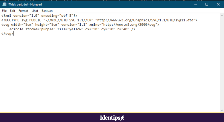 Cara membuat SVG dengan text editor