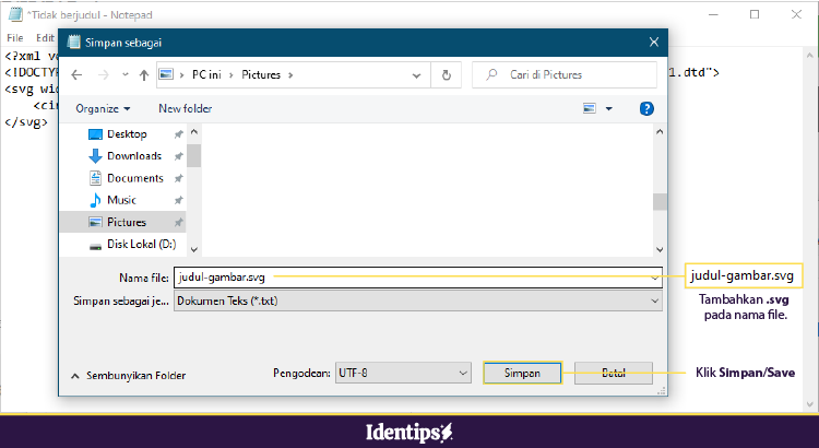 Cara membuat SVG dengan text editor