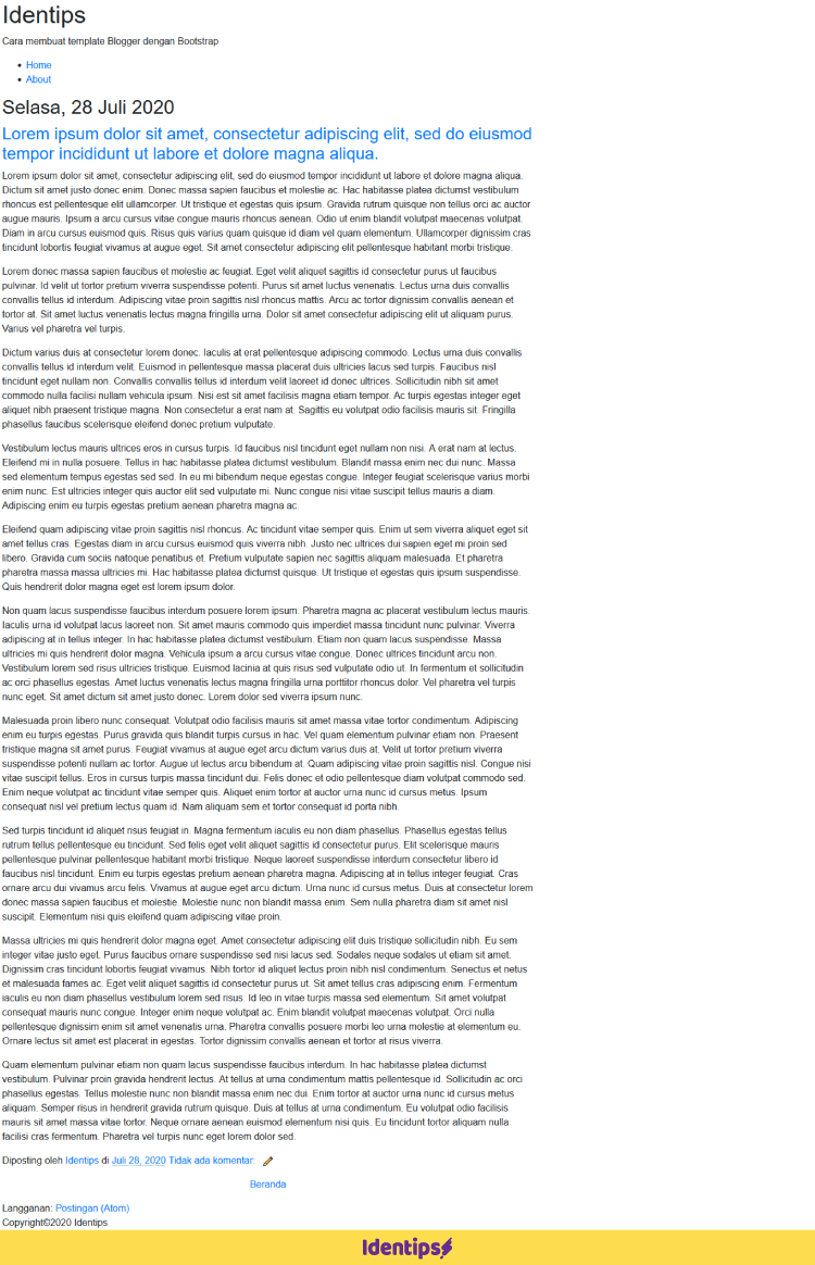 Cara Membuat Tema Blogger Sendiri Menggunakan Bootstrap