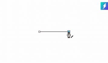 Membuat garis lurus dengan Pen Tool