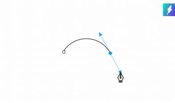 Membuat garis melengkung dengan Pen Tool