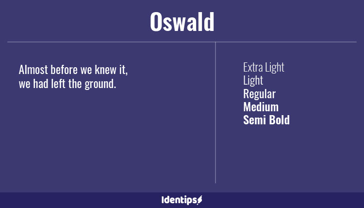 Font Terbaik Untuk Website - Oswald