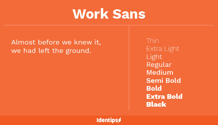 Font Terbaik Untuk Website - Work Sans