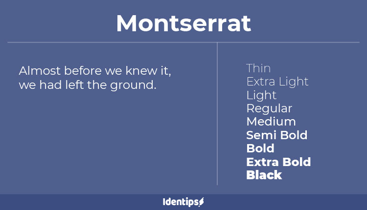 Font Terbaik Untuk Website - Montserrat